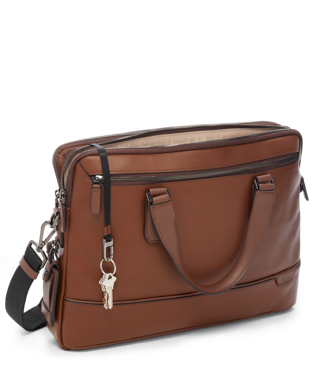 Tumi leather 2024 laptop/ messenger bag