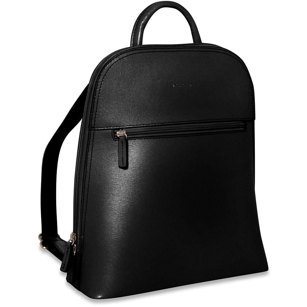 Madison Saffiano East West Leather Laptop Tote Black